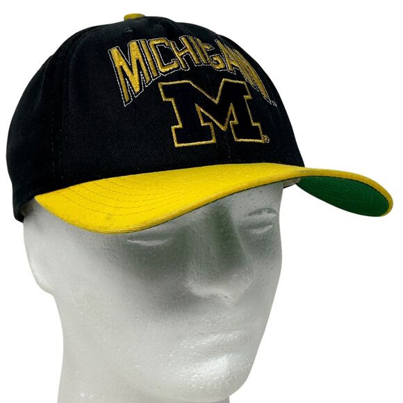 Vintage Michigan Wolverines Baseball Cap Hat 90s The Game University NCAA Blue - Picture 1 of 13